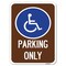 Signmission Parking With New Access Symbol Heavy-Gauge Aluminum Rust Proof Parking Sign, 18" x 24", A-1824-23407 A-1824-23407 - alternate 1